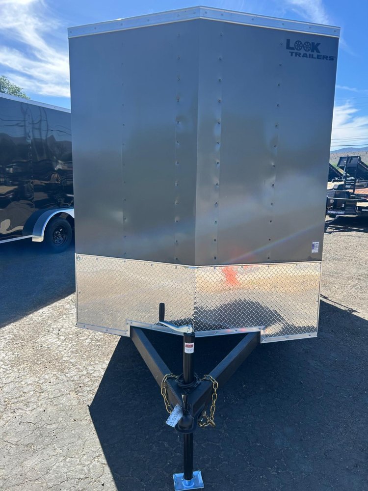6x10 ST DLX Flat Top V-Nose Enclosed Trailer - 3K GVWR - Charcoal | Carson City, NV