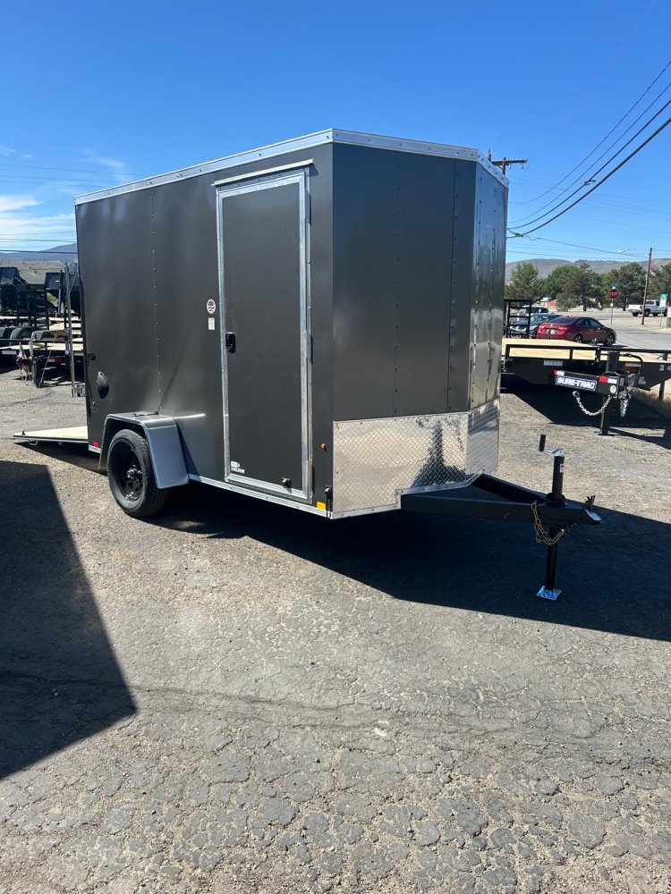 6x10 ST DLX Flat Top V-Nose Enclosed Trailer - 3K GVWR - Charcoal | Carson City, NV