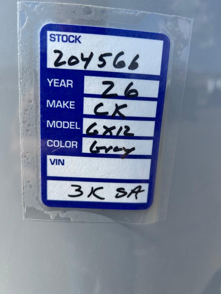 6x12 Cargo King Enclosed Trailer - Dove Gray with Blackout Package