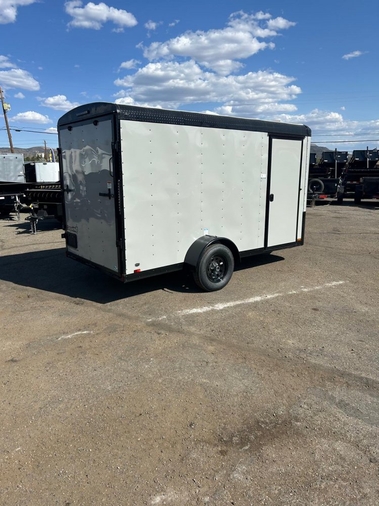 6x12 Cargo King Enclosed Trailer - Dove Gray with Blackout Package