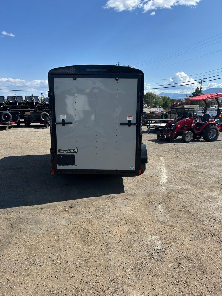 6x12 Cargo King Enclosed Trailer - Dove Gray with Blackout Package