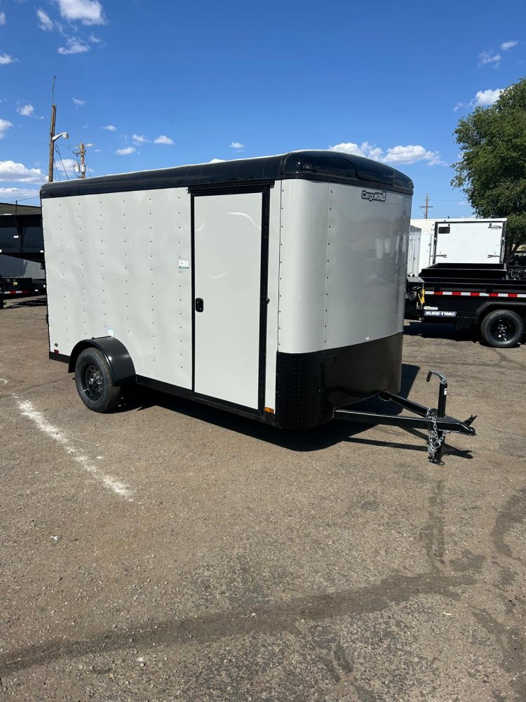 6x12 Cargo King Enclosed Trailer - Dove Gray with Blackout Package