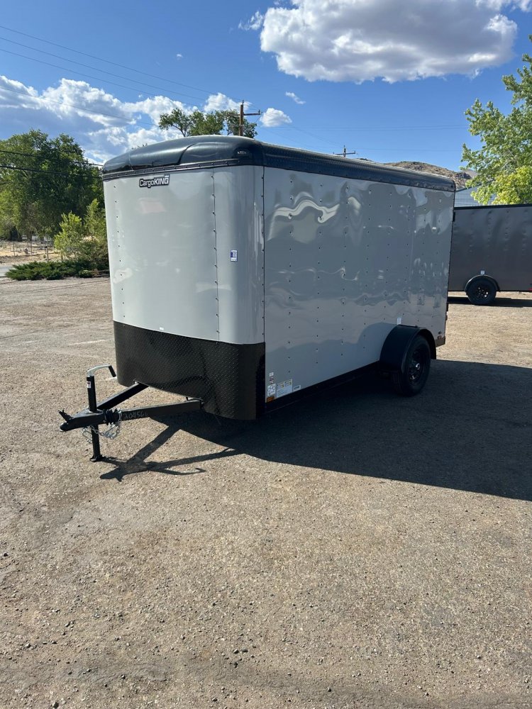 6x12 Cargo King Enclosed Trailer - Dove Gray with Blackout Package
