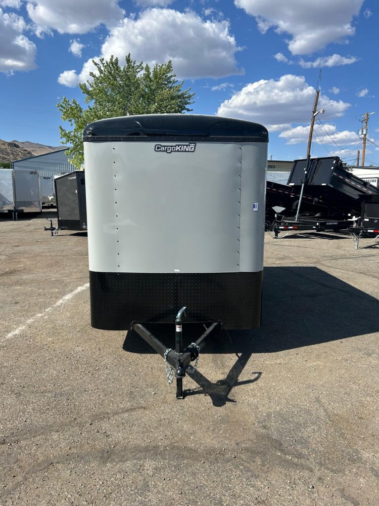 6x12 Cargo King Enclosed Trailer - Dove Gray with Blackout Package