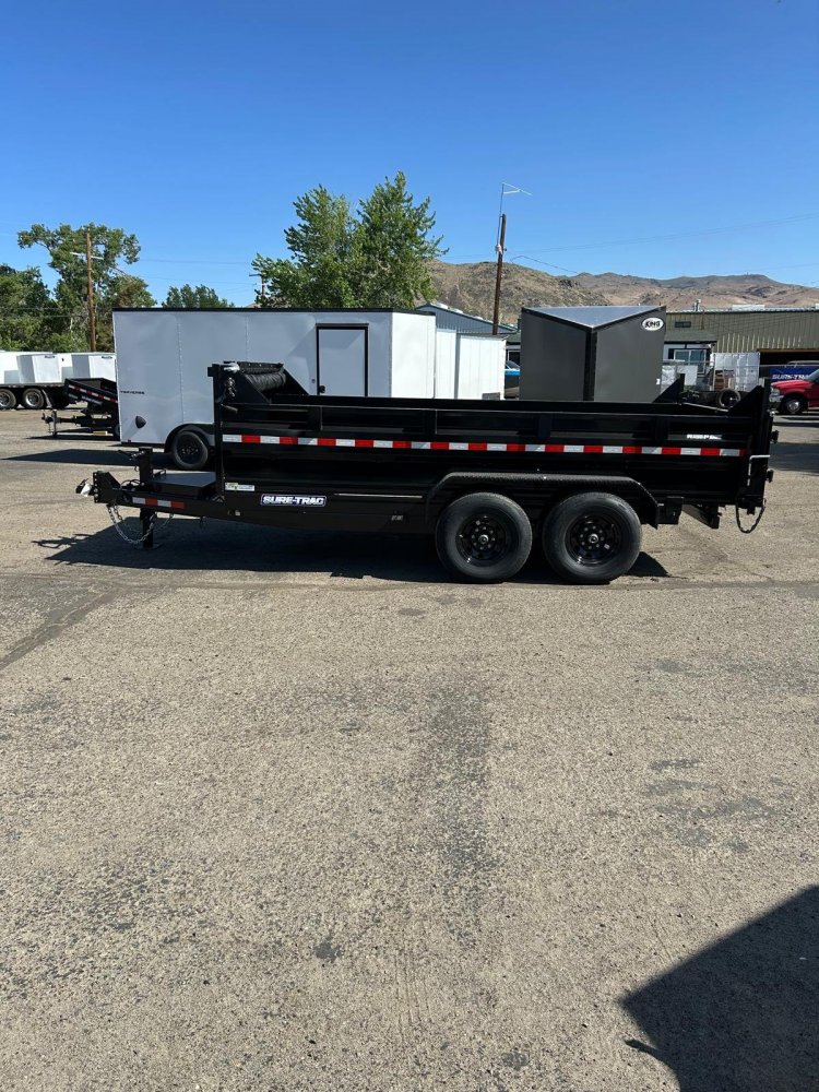 7x14 Sure-Trac HD Low Profile Dump Trailer - 14K GVWR, Telescopic - For Sale in Nevada