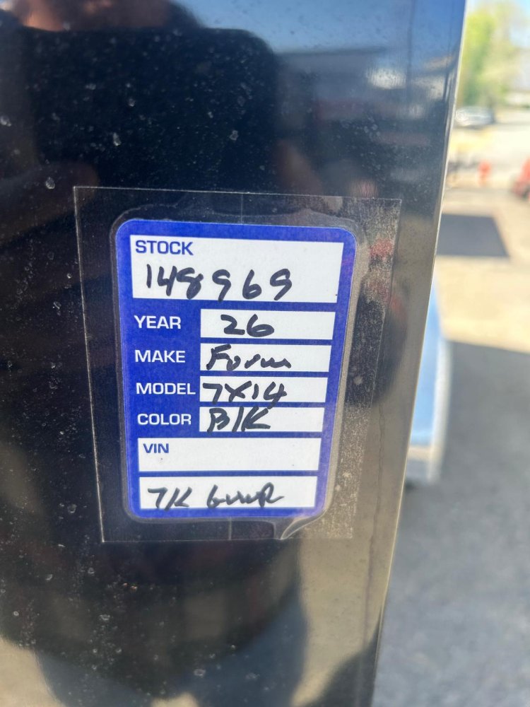 7x14 Traverse Flat Top V-Nose Enclosed Trailer - 7K GVWR - Black | Carson City, NV