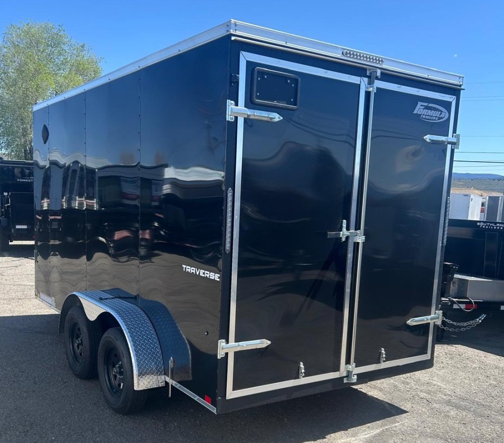 7x14 Traverse Flat Top V-Nose Enclosed Trailer - 7K GVWR - Black | Carson City, NV