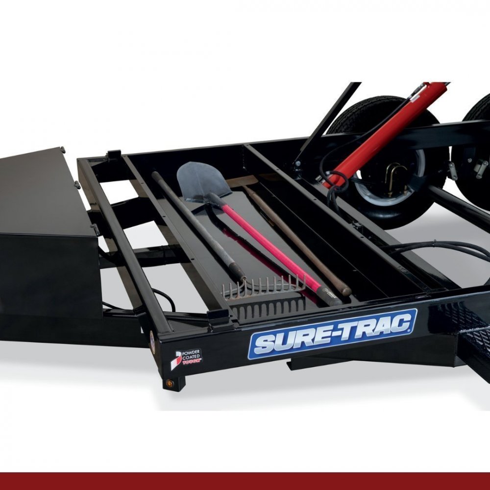 82" x 16, 16K Sure-Trac Dump - HD LOW PROFILE SCISSOR Hydraulic Dump Trailer