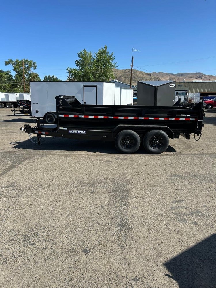 7x14 Sure-Trac HD Low Profile Dump Trailer - 14K GVWR, Telescopic - For Sale in Nevada