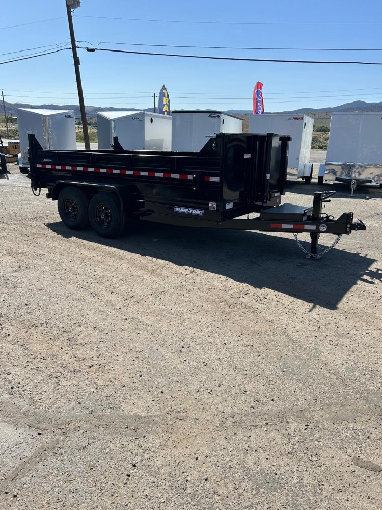 7x14 Sure-Trac HD Low Profile Dump Trailer - 14K GVWR, Telescopic - For Sale in Nevada