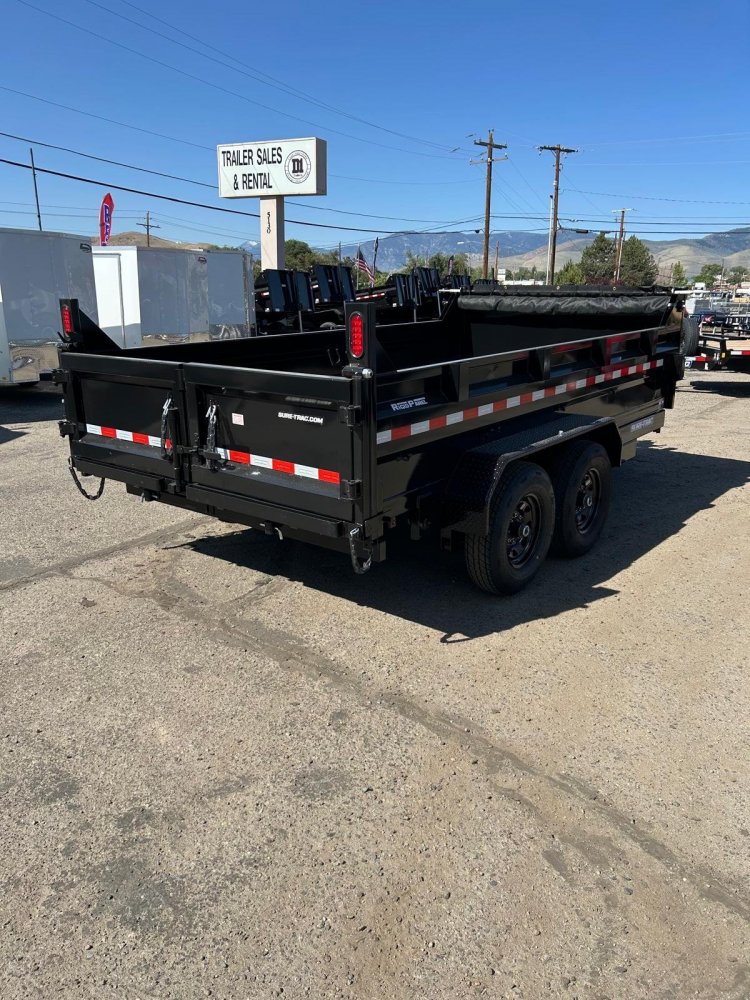 7x14 Sure-Trac HD Low Profile Dump Trailer - 14K GVWR, Telescopic - For Sale in Nevada