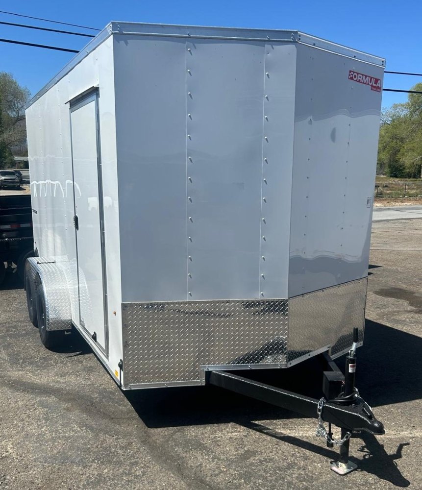 7x14 Traverse Flat Top V-Nose Enclosed Trailer - 7K GVWR - White | Carson City, NV