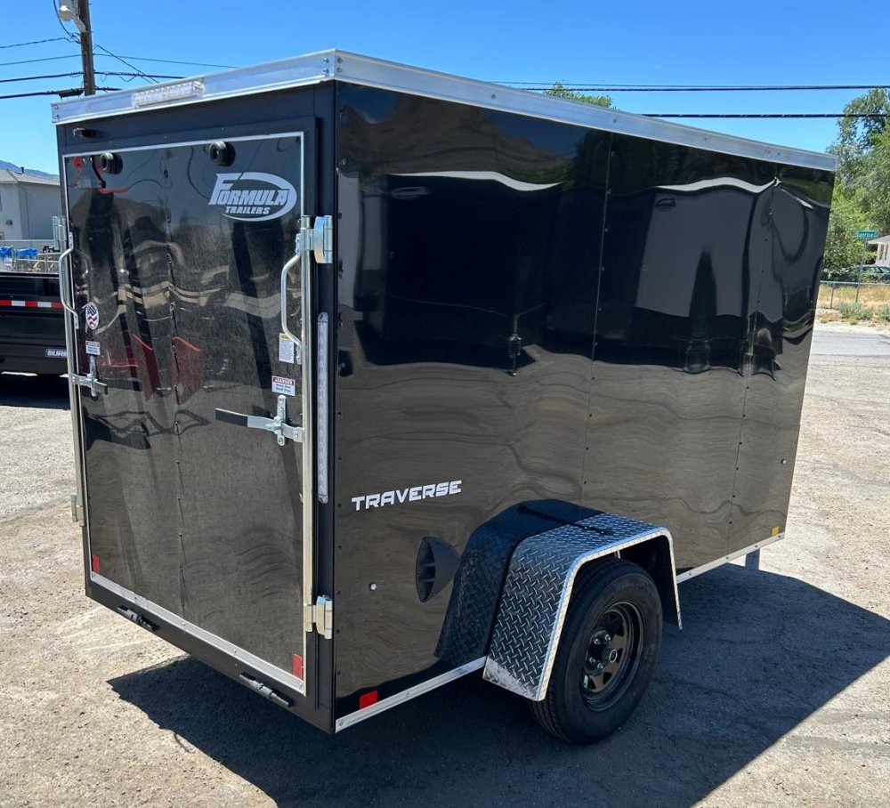 5x10 Formula Traverse Flat Top V-Nose Enclosed Trailer - 3K GVWR - Black | Carson City, NV