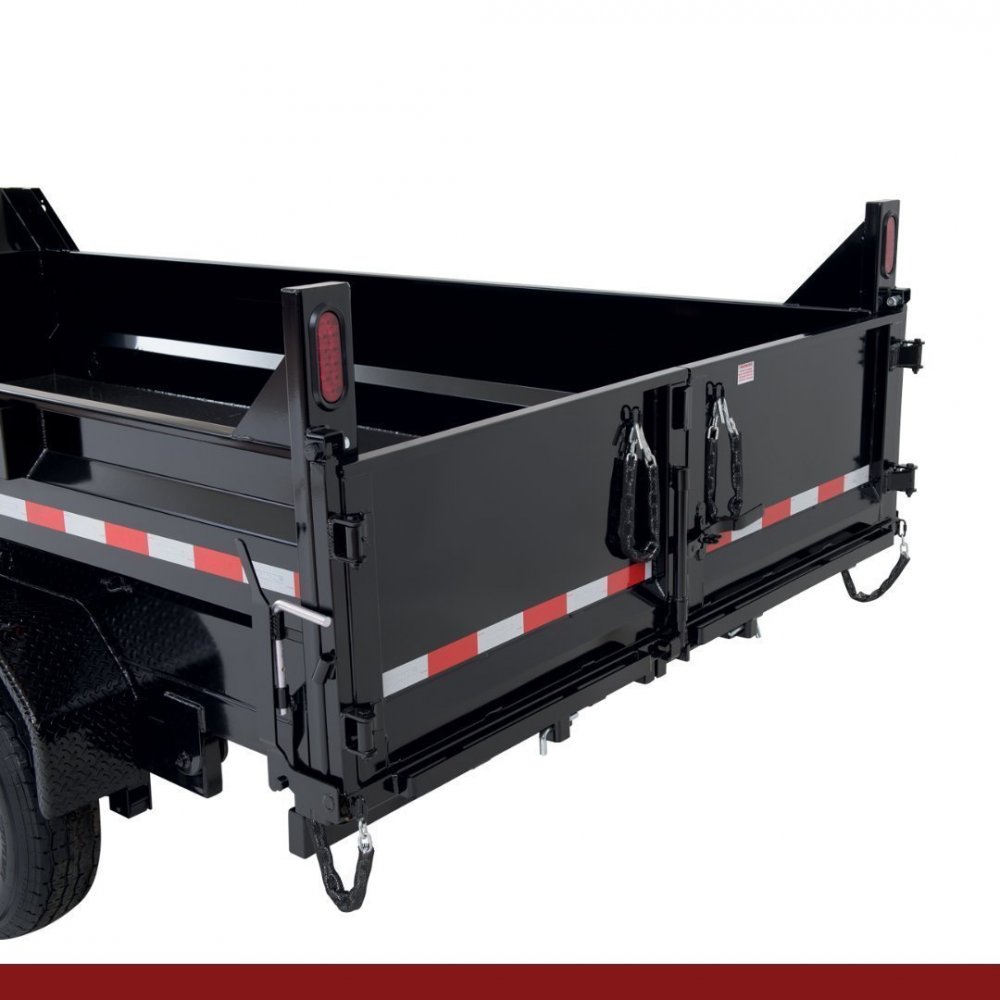 82" x 14, 14K Sure-Trac - HD Low Profile Hydraulic Dump Trailer w/ 4ft Sides