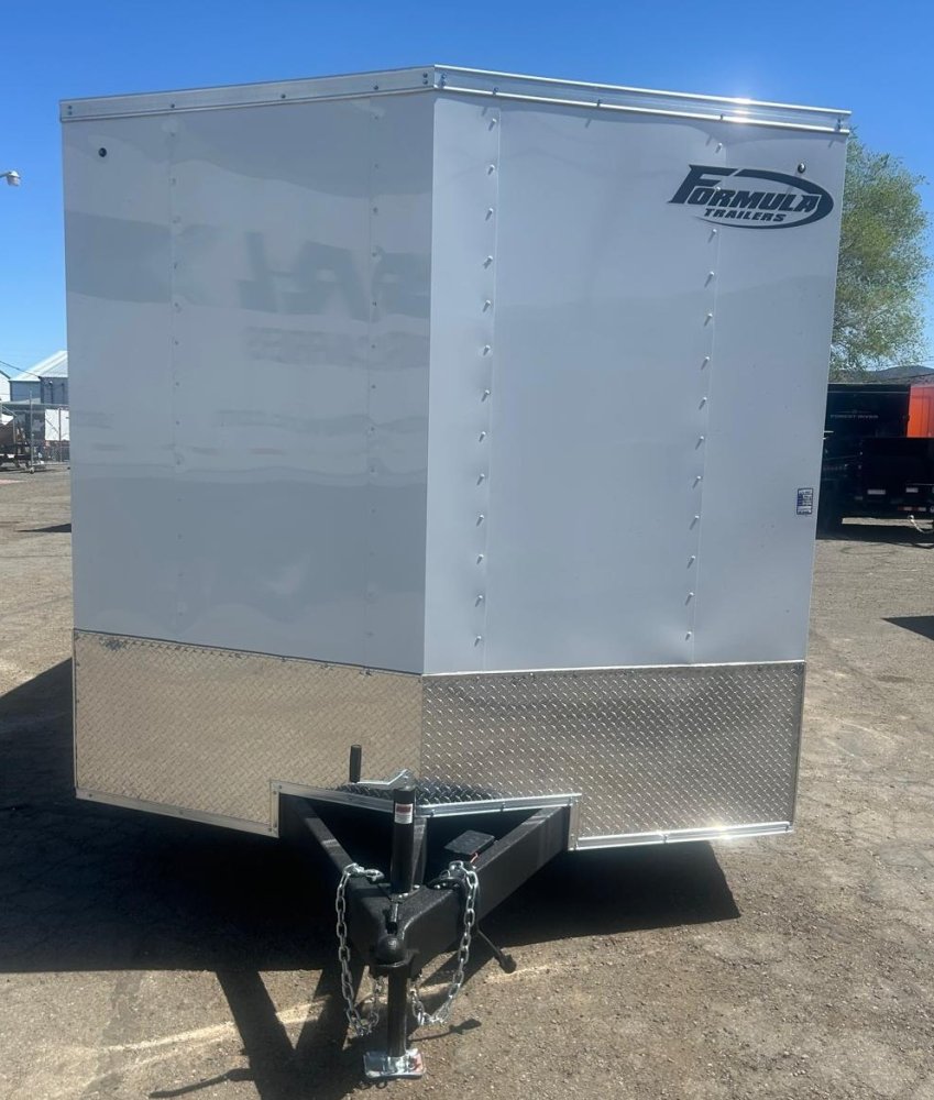8.5x16 Traverse Flat Top V-Nose Enclosed Trailer - 7K GVWR - White | Carson City, NV