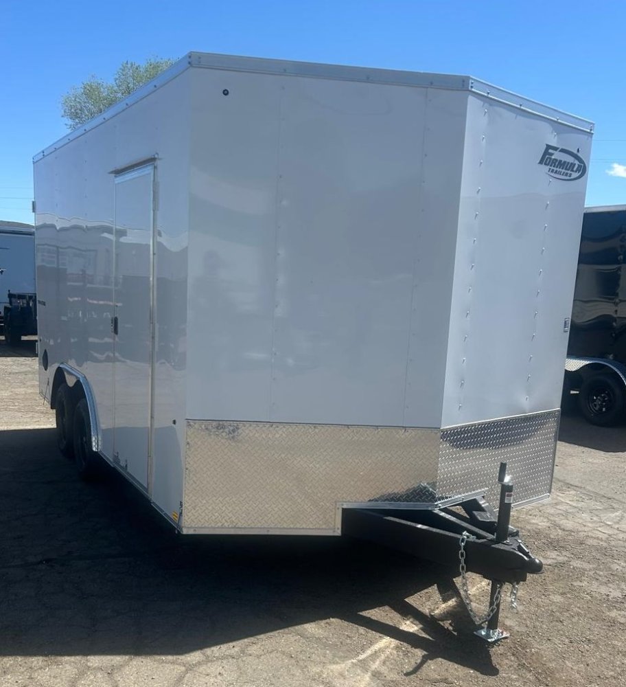 8.5x16 Traverse Flat Top V-Nose Enclosed Trailer - 7K GVWR - White | Carson City, NV