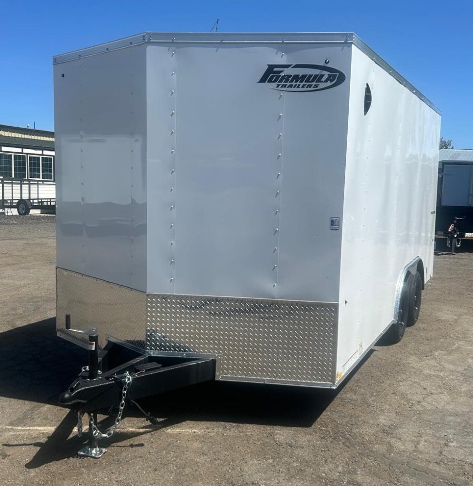 8.5x16 Traverse Flat Top V-Nose Enclosed Trailer - 7K GVWR - White | Carson City, NV