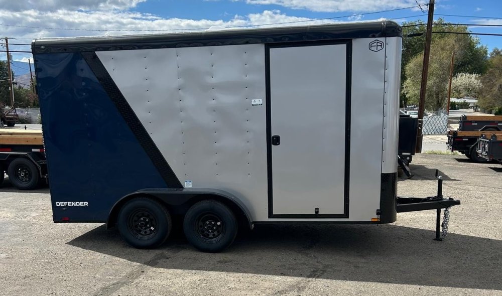 7x14 Cargo King Enclosed Trailer - Dove Gray with Blackout Package