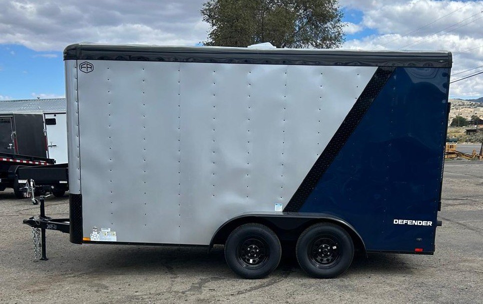 7x14 Cargo King Enclosed Trailer - Dove Gray with Blackout Package