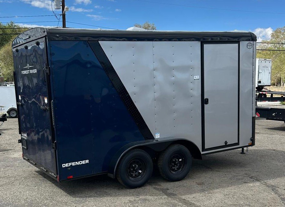 7x14 Cargo King Enclosed Trailer - Dove Gray with Blackout Package