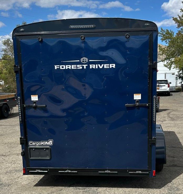 7x14 Cargo King Enclosed Trailer - Dove Gray with Blackout Package