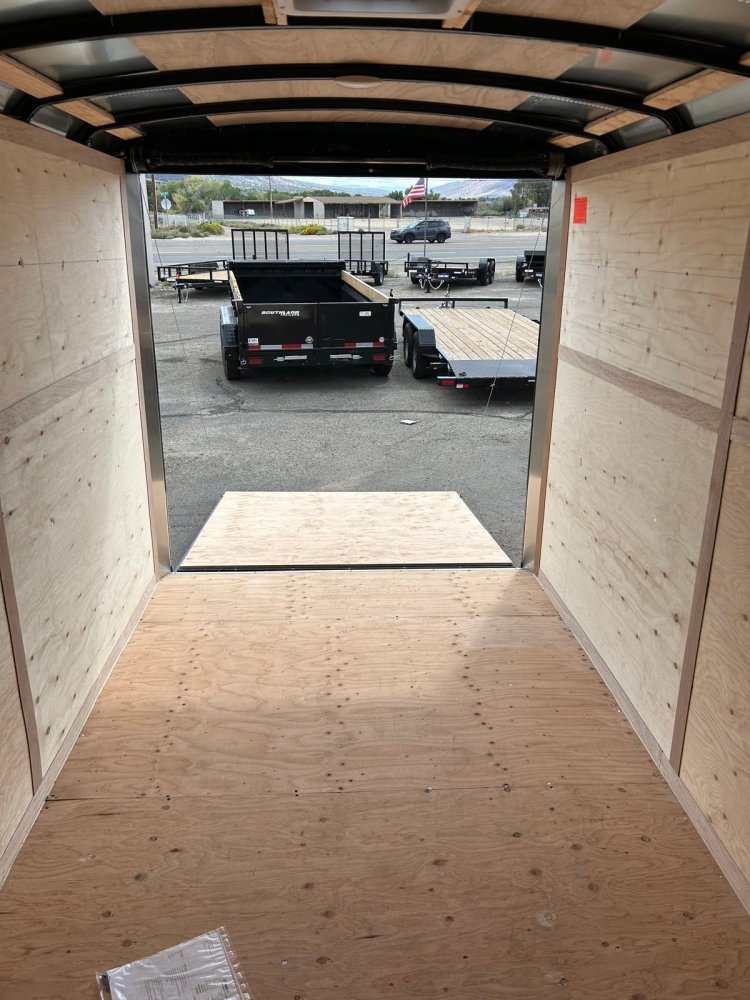 7x14 Cargo King Enclosed Trailer - Dove Gray with Blackout Package