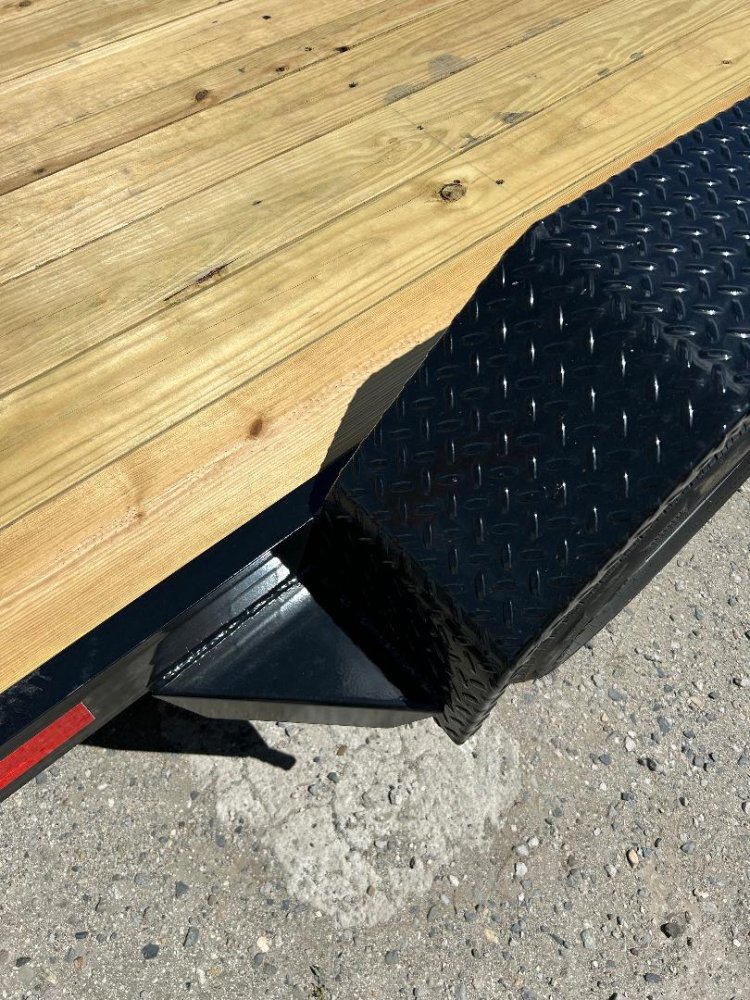 7x18 (16+2) C-Channel Wood Deck Car Hauler - Black | Carson City, NV