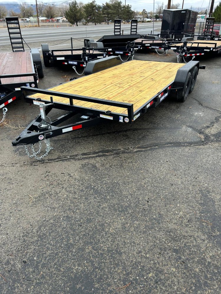 7x18 (16+2) C-Channel Wood Deck Car Hauler - Black | Carson City, NV