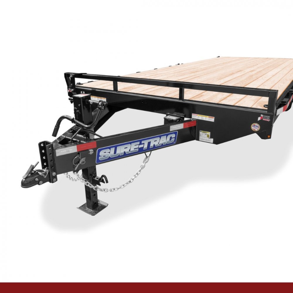 8.5 x 20+4 Bumper Pull Sure-Trac Deckover - STANDARD DUTY BEAVERTAIL DECKOVER TRAILERS