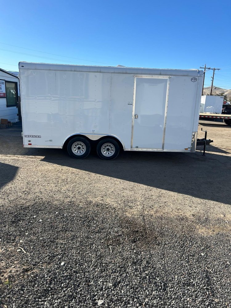 8x16 Cargo King Enclosed Trailer - White