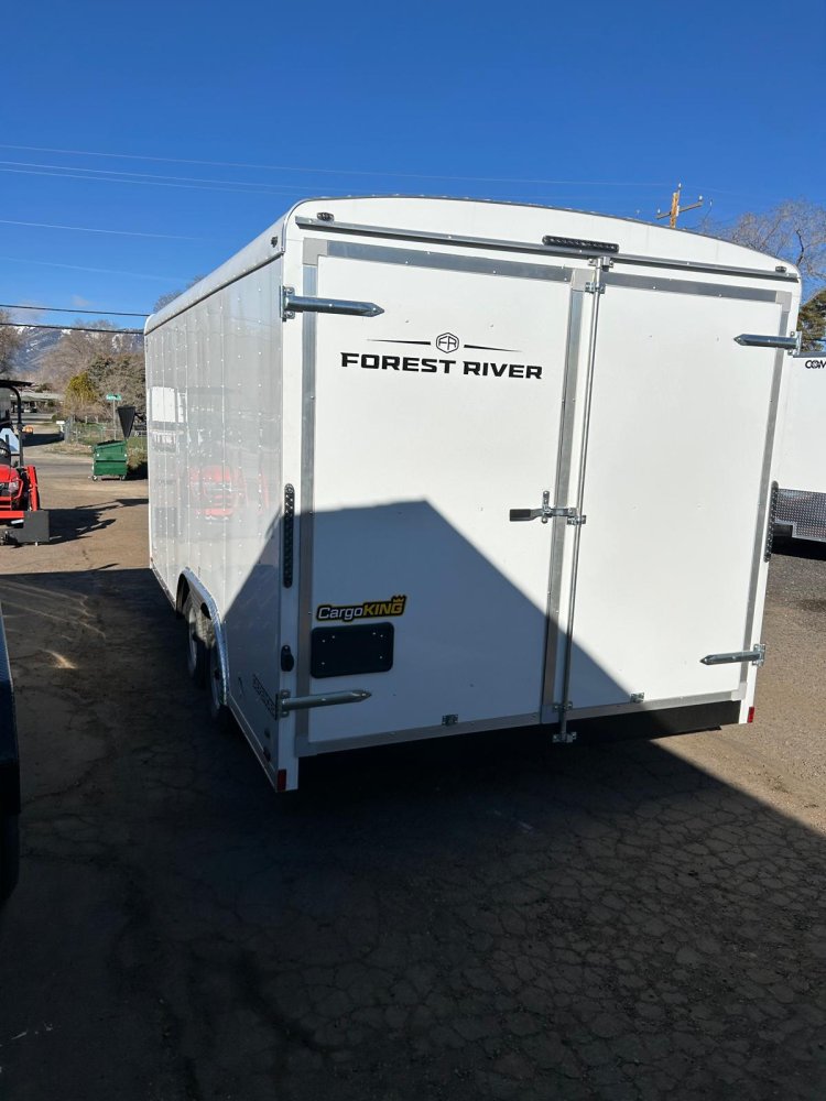 8x16 Cargo King Enclosed Trailer - White