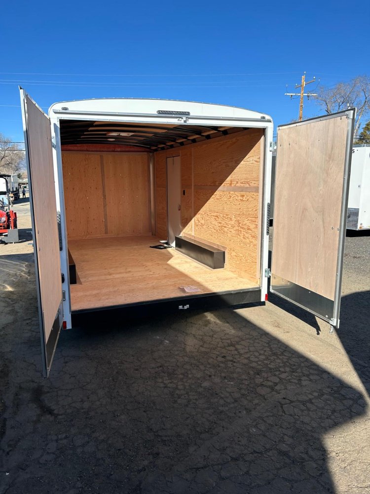 8x16 Cargo King Enclosed Trailer - White