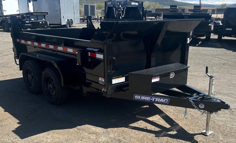6x10 Sure-Trac SD Low Profile Single Ram Dump Trailer - 7K GVWR - Black | Carson City, NV