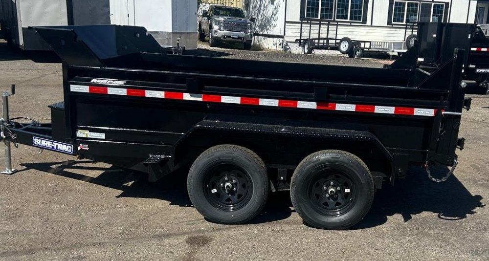 6x10 Sure-Trac SD Low Profile Single Ram Dump Trailer - 7K GVWR - Black | Carson City, NV