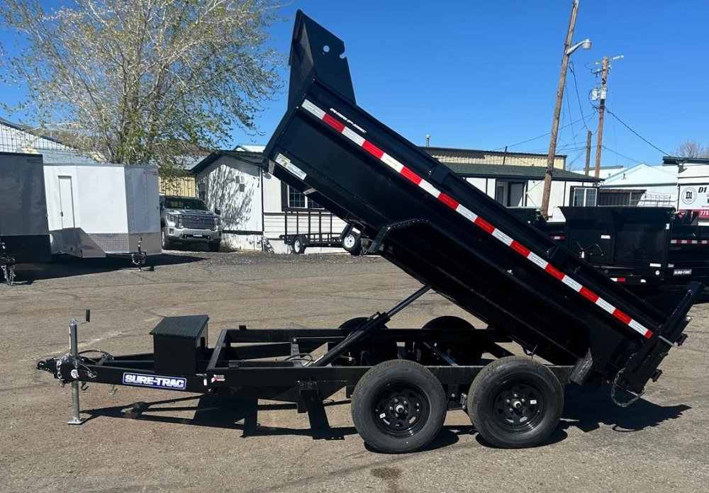 6x10 Sure-Trac SD Low Profile Single Ram Dump Trailer - 7K GVWR - Black | Carson City, NV