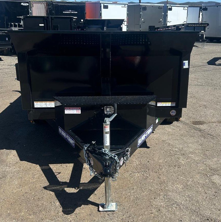 6x10 Sure-Trac SD Low Profile Single Ram Dump Trailer - 7K GVWR - Black | Carson City, NV