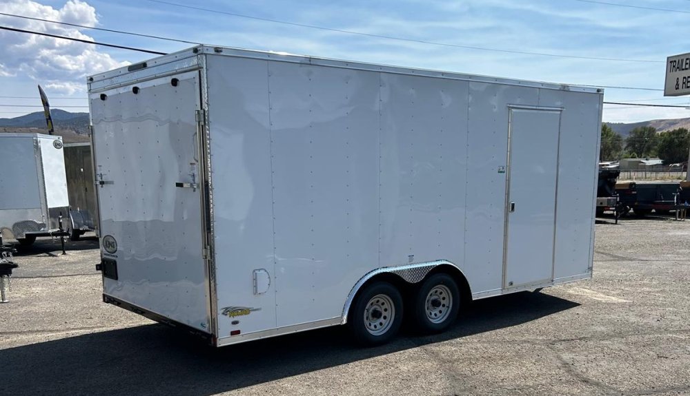 8.5x18 Cargo King Enclosed Trailer - 6" Extra Height, White