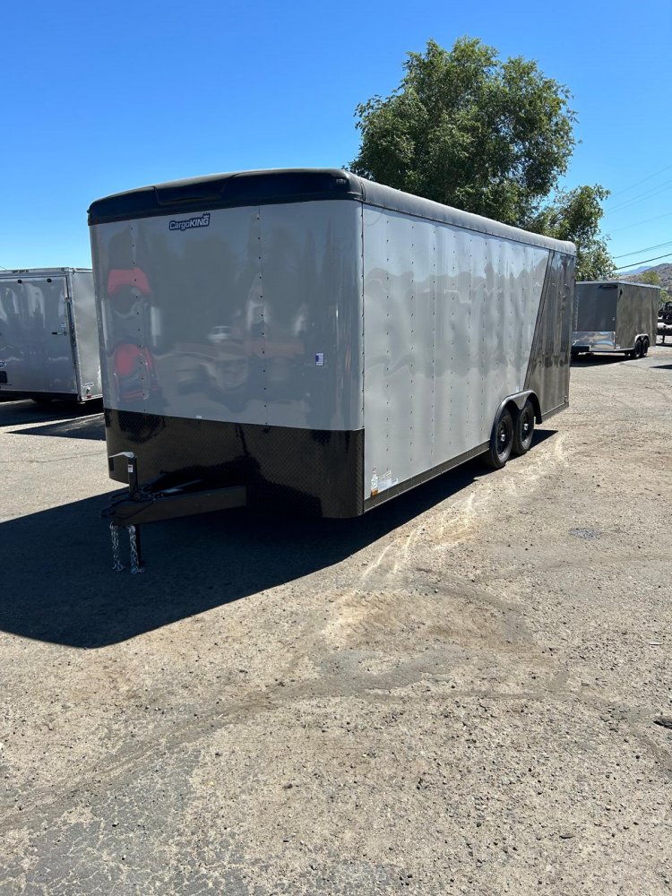 8.5x20 Cargo King Enclosed Trailer - Dove Gray & Black Two-Tone