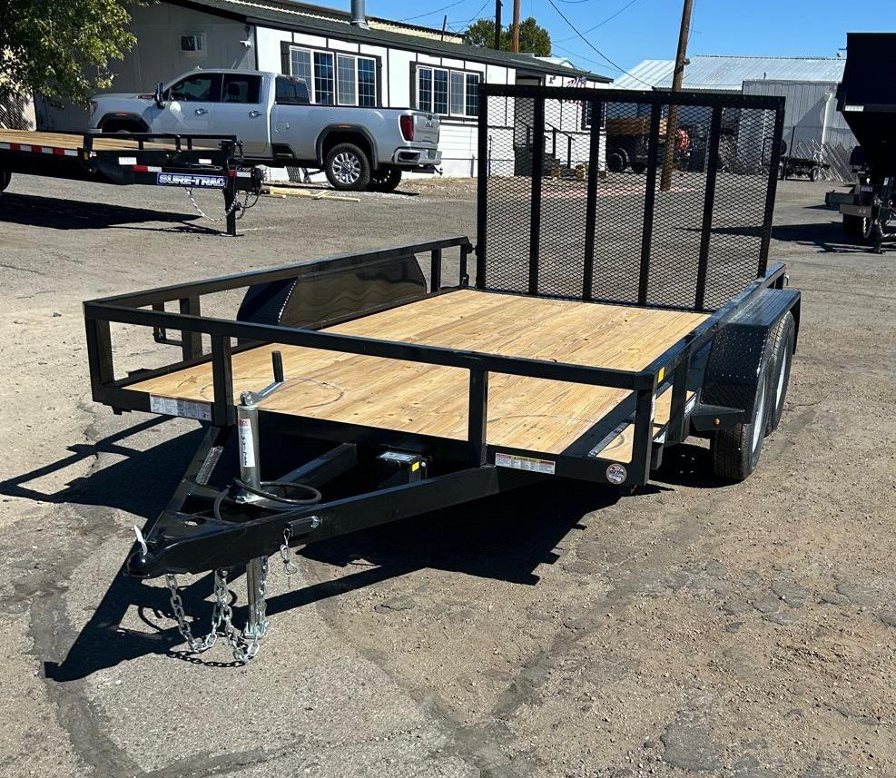 7x12 Sure-Trac Tube Top Utility Trailer - 7K GVWR - Black | Carson City, NV