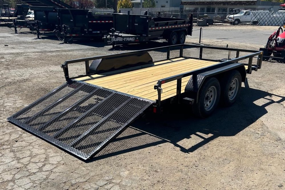 7x12 Sure-Trac Tube Top Utility Trailer - 7K GVWR - Black | Carson City, NV