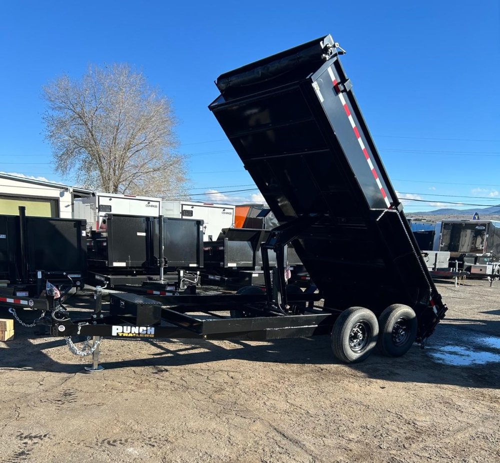 7x14 Punch Scissor Dump Trailer - 14K GVWR - Black | Carson City, NV