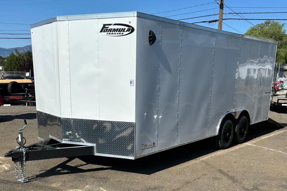 8.5x20 Traverse Flat Top V-Nose Enclosed Trailer - White | 7K GVWR | Carson City, NV
