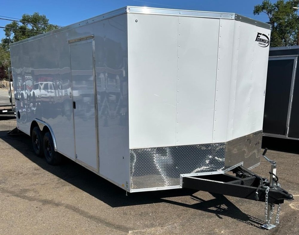 8.5x20 Traverse Flat Top V-Nose Enclosed Trailer - White | 7K GVWR | Carson City, NV
