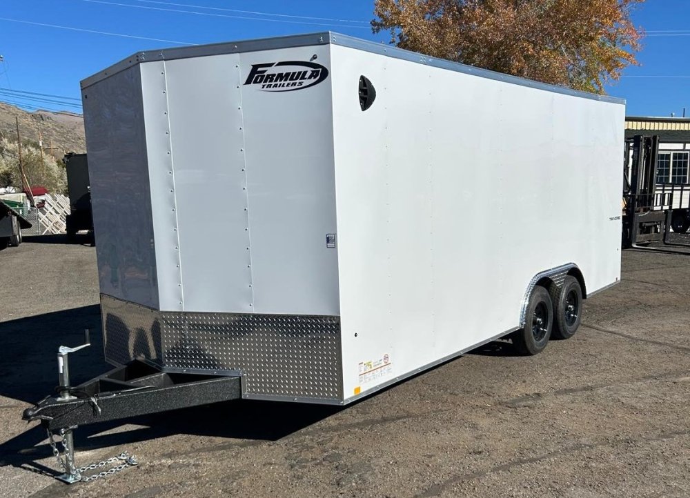 8.5x20 Traverse Flat Top V-Nose Enclosed Trailer - White | 7K GVWR | Carson City, NV