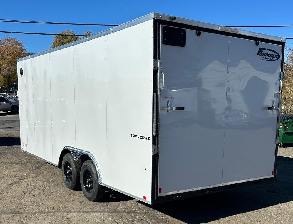 8.5x20 Traverse Flat Top V-Nose Enclosed Trailer - White | 7K GVWR | Carson City, NV