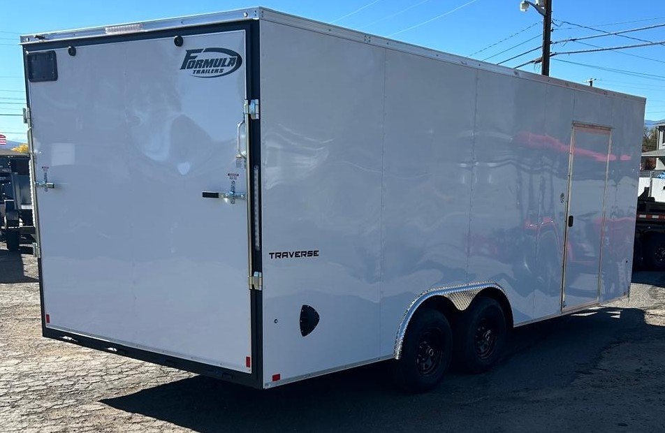 8.5x20 Traverse Flat Top V-Nose Enclosed Trailer - White | 7K GVWR | Carson City, NV