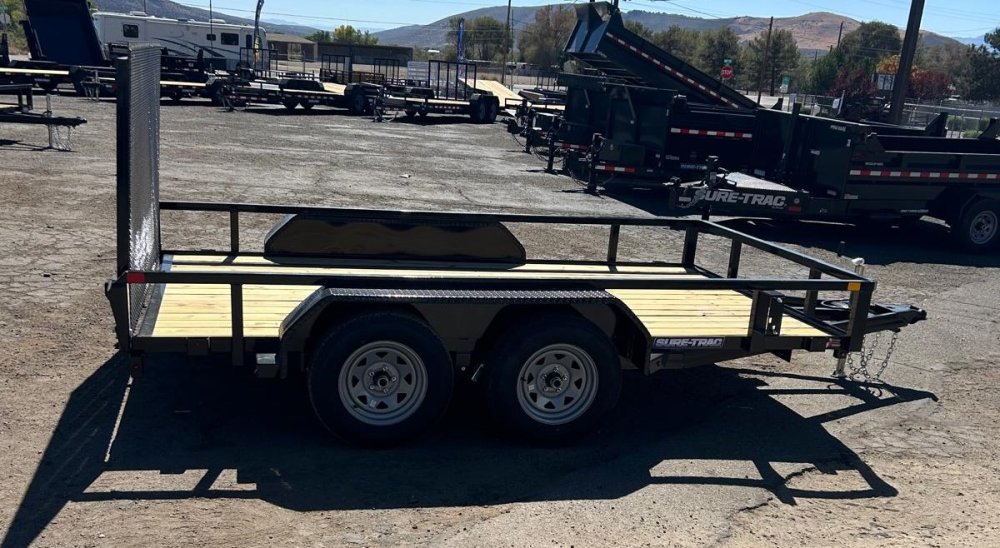 7x12 Sure-Trac Tube Top Utility Trailer - 7K GVWR - Black | Carson City, NV
