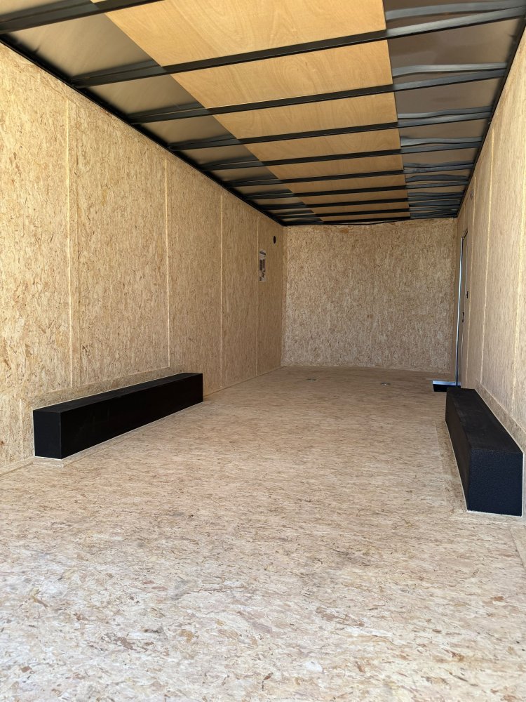 8.5x24 ST DLX Flat Top V-Nose Enclosed Car Hauler Trailer 10K GVWR - Silver | Carson City, NV