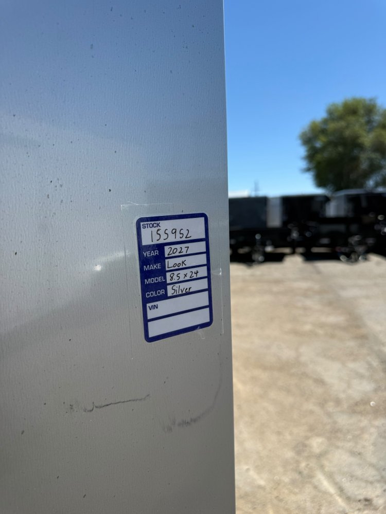 8.5x24 ST DLX Flat Top V-Nose Enclosed Car Hauler Trailer 10K GVWR - Silver | Carson City, NV