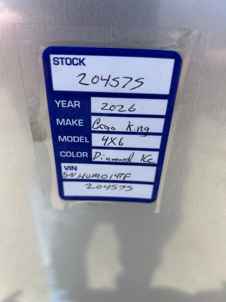 4x6 Forest River Cargo King Enclosed Trailer - Diamond Ice